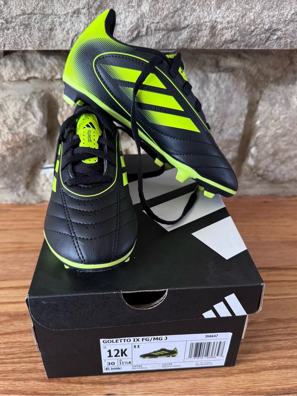 Adidas Goletto IX Firm/Multi-Ground soccer cleats for kids, size 12K